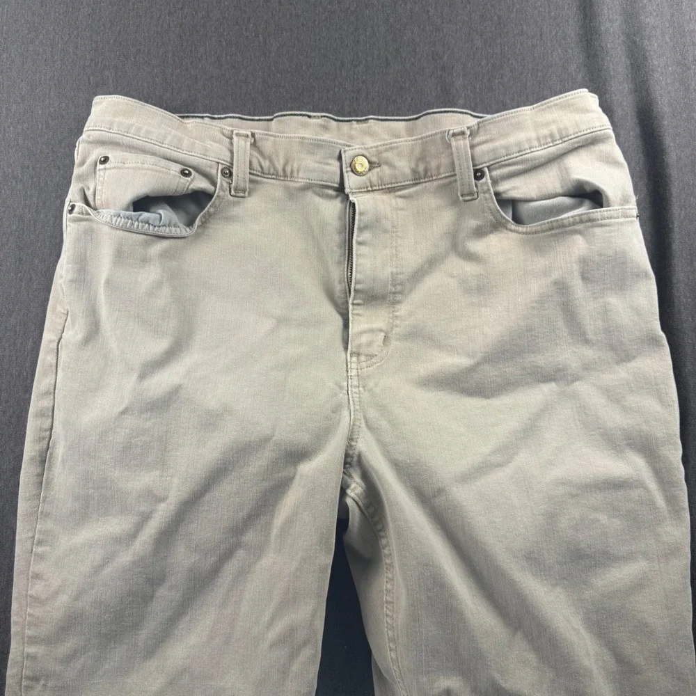 LL Bean BeanFlex Classic Fit Khaki Tan Jeans Mens 40x29 511182 Coolmax Stretch